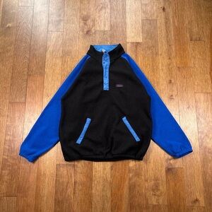 Unisex Vintage 90s Algonquin quarter zip button fleece sweater